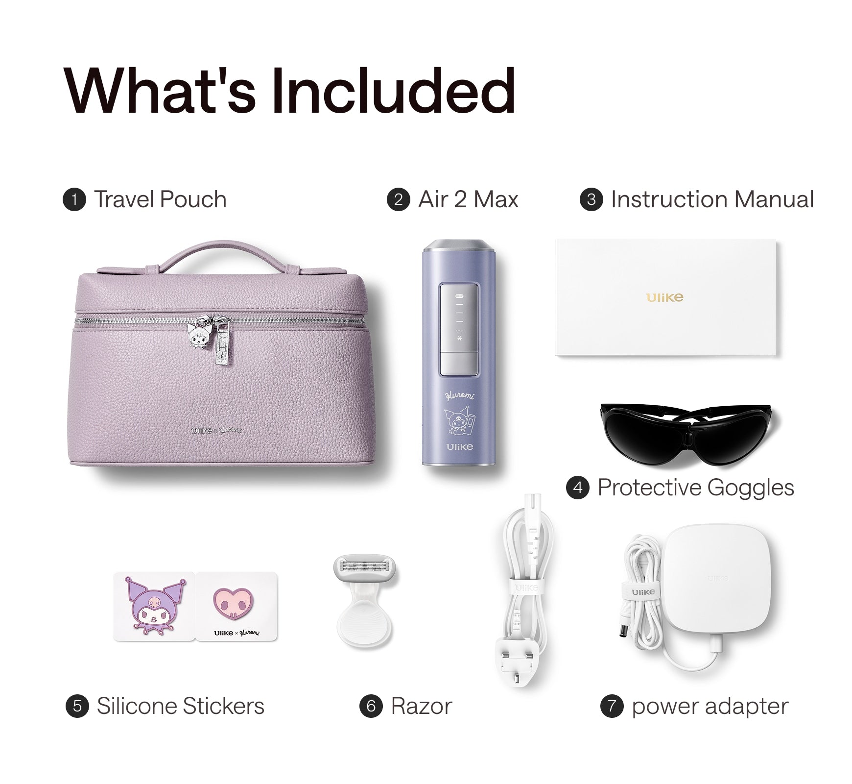 Ulike x Kuromi Air2 MAX Ice Cooling IPL Hair Removal Device