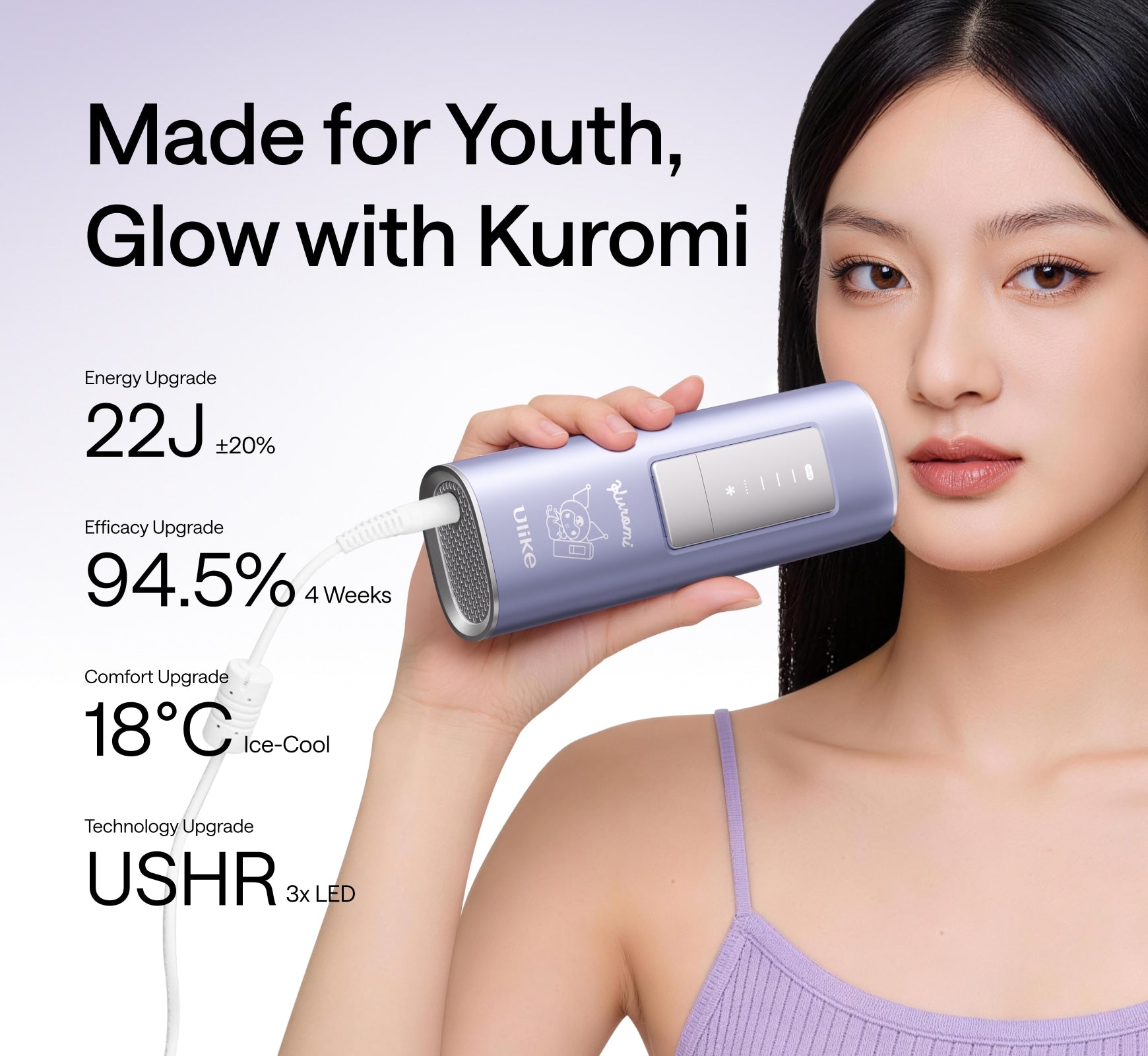 Ulike x Kuromi Air2 MAX Ice Cooling IPL Hair Removal Device